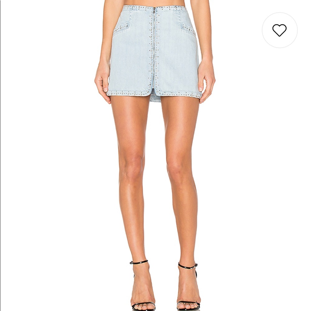 NWT Paige x Rosie HW embellished denim skirt
